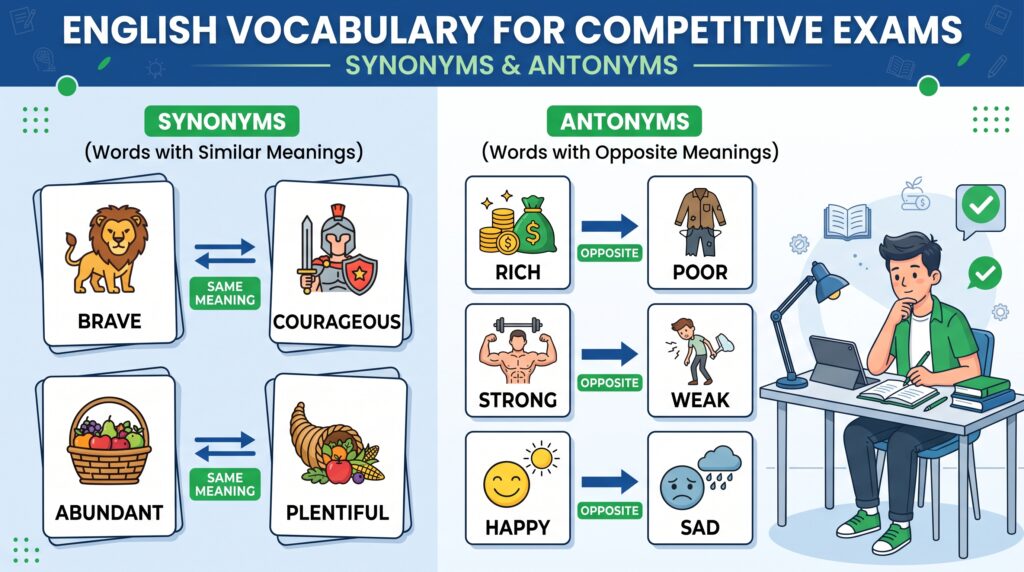 English synonyms and antonyms word pairs for FIA test preparation