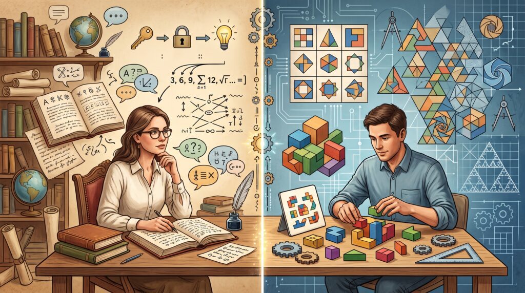 Verbal and non-verbal intelligence test comparison