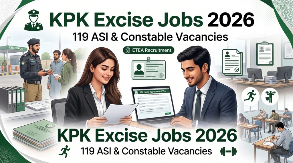 KPK Excise Jobs 2026 ASI and Constable vacancies ETEA recruitment