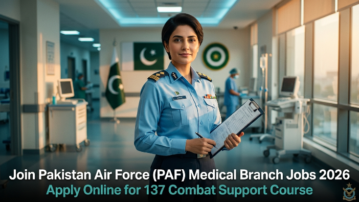 Join Pakistan Air Force PAF Medical Branch Jobs 2026 – Apply Online for 137 Combat Support Course SPSSC