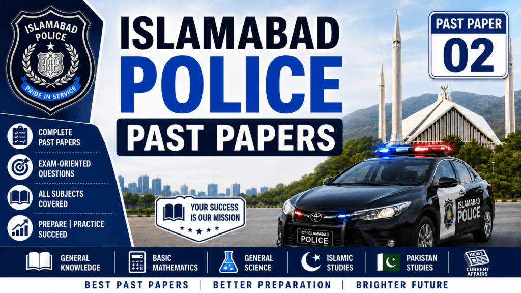 Islamabad Police Past Paper 02 Solved MCQs and Test Preparation