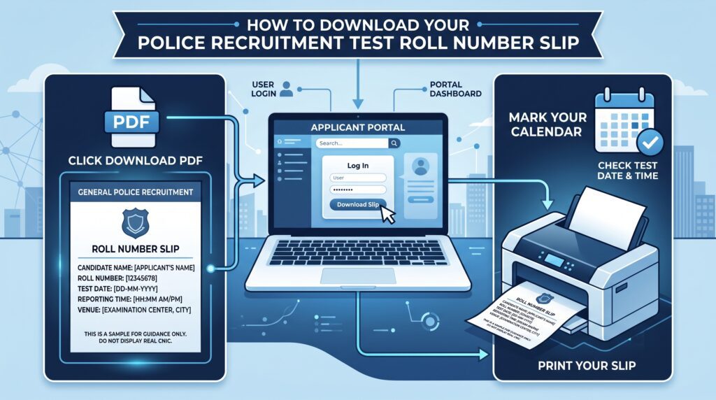 NPF-TAS Islamabad Police roll number slip download process