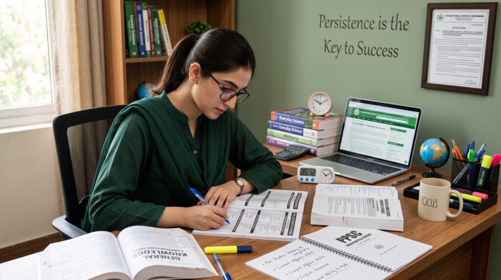 PPSC written test preparation with MCQ practice, syllabus review and time management