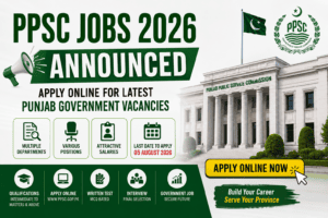 PPSC Jobs 2026 announced with online applications open for latest Punjab Government vacancies across multiple departments.