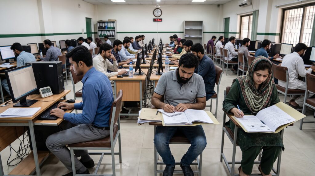 Pak Army Clerk online apply 2026 candidates preparing for typing and shorthand tests