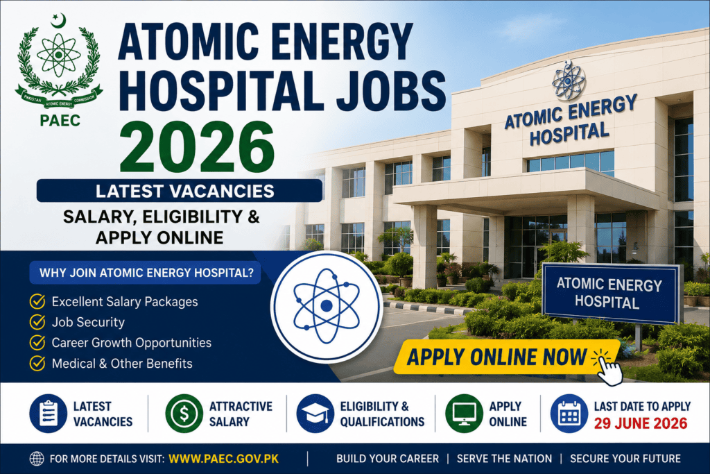 Atomic Energy Hospital Jobs 2026 – Latest Vacancies, Salary, Eligibility and Online Apply