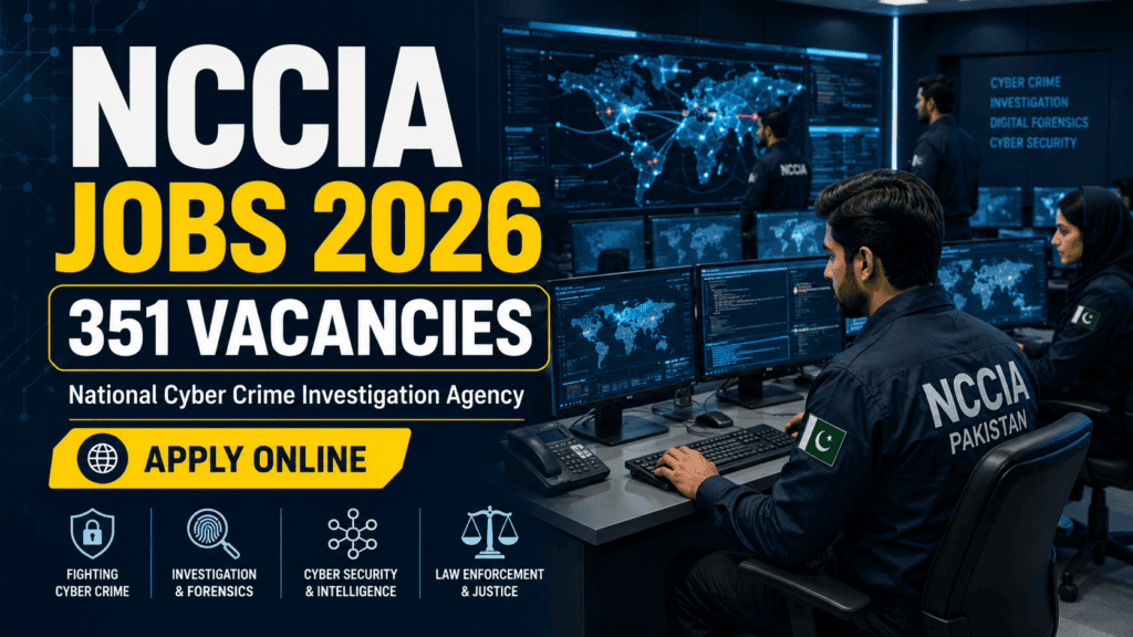 NCCIA Jobs 2026 – 351 Vacancies Across Pakistan, cybercrime investigation office