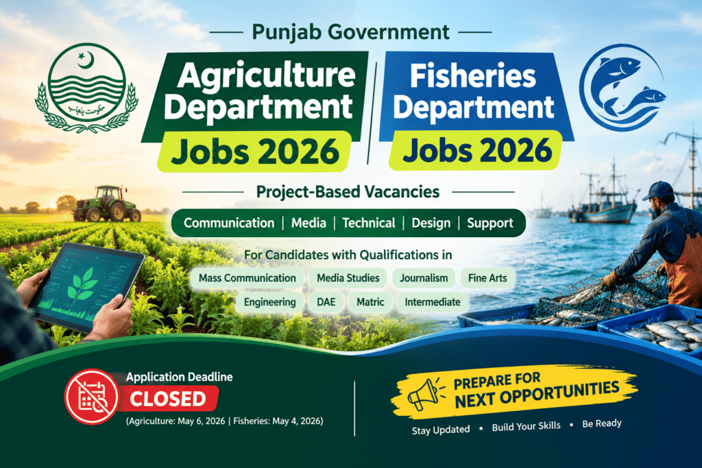 Punjab Agriculture Department Jobs 2026 and Fisheries Department Punjab Jobs 2026 recruitment opportunities