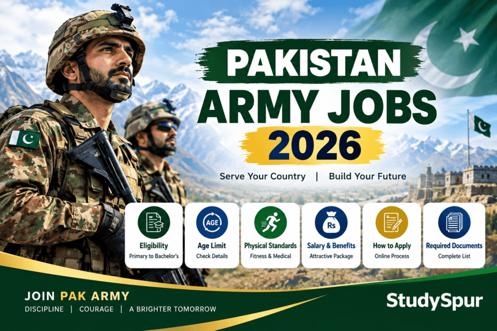 Pakistan Army Jobs 2026 latest vacancies, eligibility, age limit, physical standards and online apply