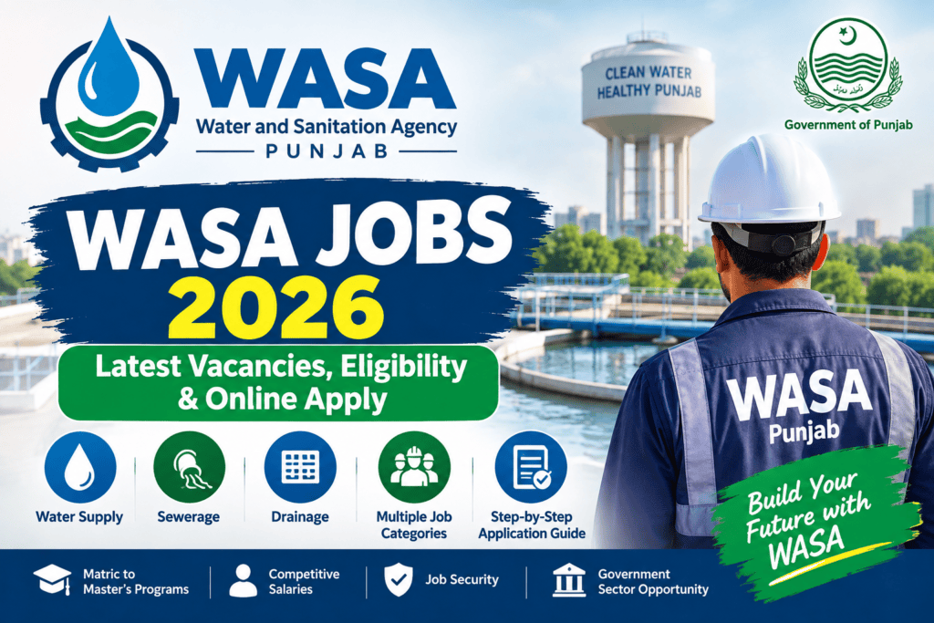 WASA Jobs 2026 in Punjab – Latest Vacancies, Eligibility and Online Apply Guide