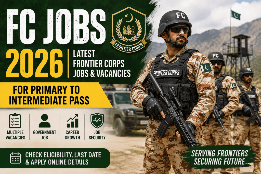 FC Jobs 2026 – Latest Frontier Corps Jobs and Vacancies