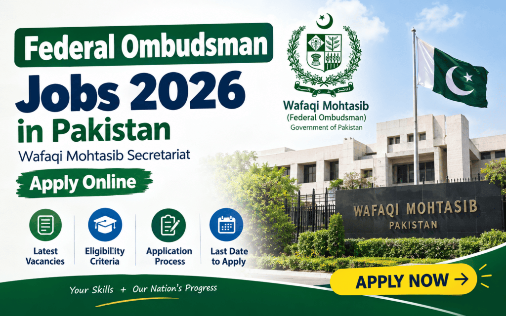 Federal Ombudsman Jobs 2026 in Pakistan – Wafaqi Mohtasib vacancies and apply online