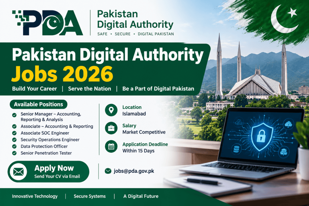 Pakistan Digital Authority Jobs 2026 latest vacancies in Islamabad with available positions and online application details