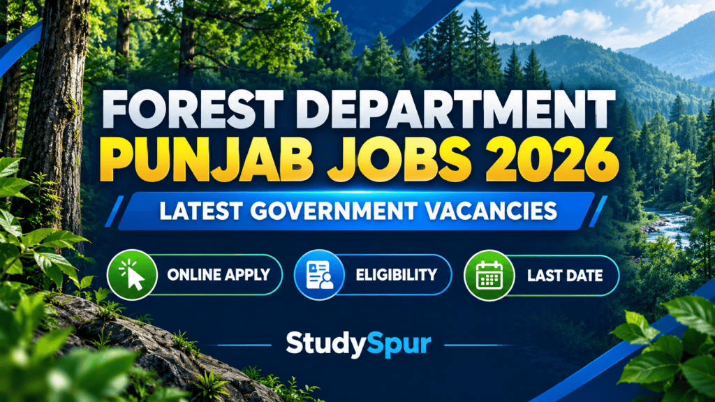 Forest Department Punjab Jobs 2026 latest government vacancies