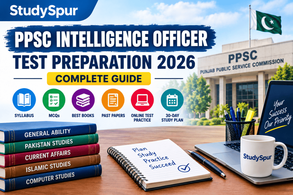 PPSC Intelligence Officer Test Preparation 2026 Complete Guide with Syllabus, MCQs, Best Books, Past Papers and Study Plan