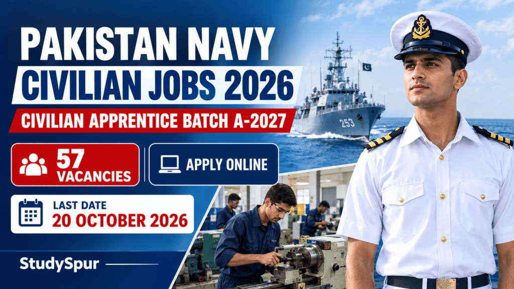 Pakistan Navy Civilian Jobs 2026 Batch A-2027 recruitment
