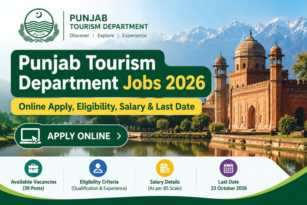 Punjab Tourism Department Jobs 2026 – 39 Vacancies